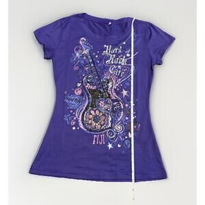 Emo Y2K Hard Rock Cafe Purple T-shirt Size Small NEW